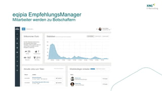 eqipia EmpfehlungsManager
Mitarbeiter werden zu Botschaftern
 