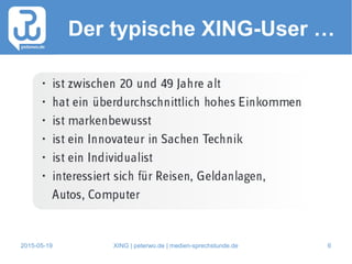 2015-05-19 XING | peterwo.de | medien-sprechstunde.de 6
Der typische XING-User …
 