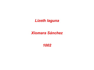 Lizeth laguna


Xiomara Sánchez


     1002
 