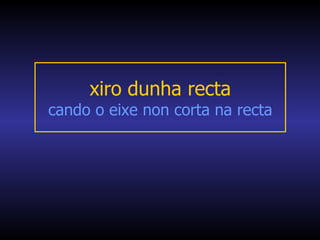 xiro dunha recta
cando o eixe non corta na recta
 