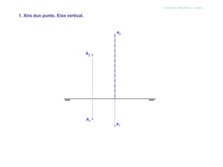 sistema diédrico - xiros

1. Xiro dun punto. Eixe vertical.
 