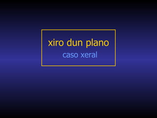 xiro dun plano
   caso xeral
 