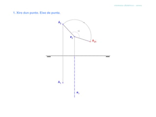 sistema diédrico - xiros


1. Xiro dun punto. Eixe de punta.
 