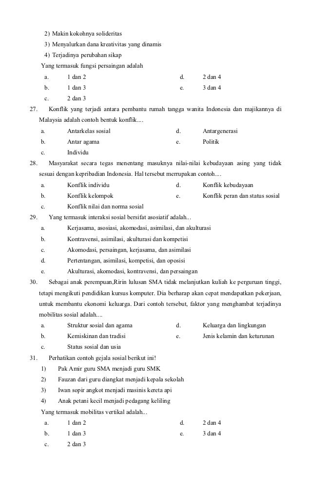 10++ Bank soal dan jawaban sosiologi kelas 11 semester 2 ideas in 2021 