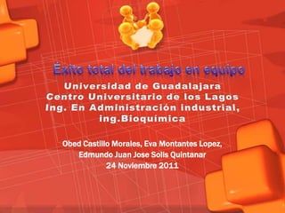 Obed Castillo Morales, Eva Montantes Lopez,
   Edmundo Juan Jose Solis Quintanar
            24 Noviembre 2011
 