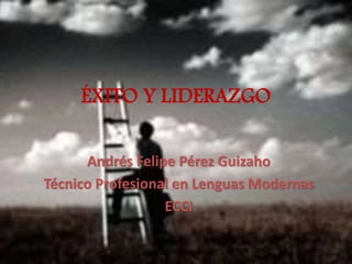 ÉXITO Y LIDERAZGO
Andrés Felipe Pérez Guizaho
Técnico Profesional en Lenguas Modernas
ECCI
 