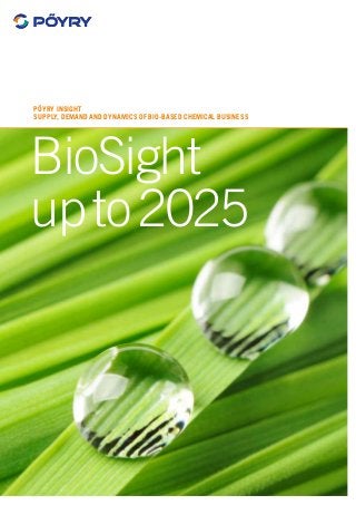 pöyry Insight 
Supply, demand and dynamics of bio-based chemical business 
Headline Trade 
Gothic Light 
74/70 pt 
BioSight 
up to 2025 
 