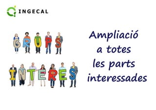 Ampliació 
a totes 
les parts 
interessades 
 