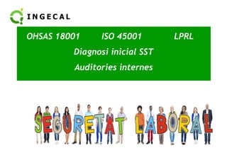 OHSAS 18001 ISO 45001 LPRL 
Diagnosi inicial SST 
Auditories internes 
 