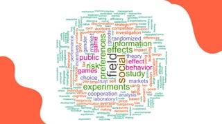 Behavioural Economics on Experimental Ec