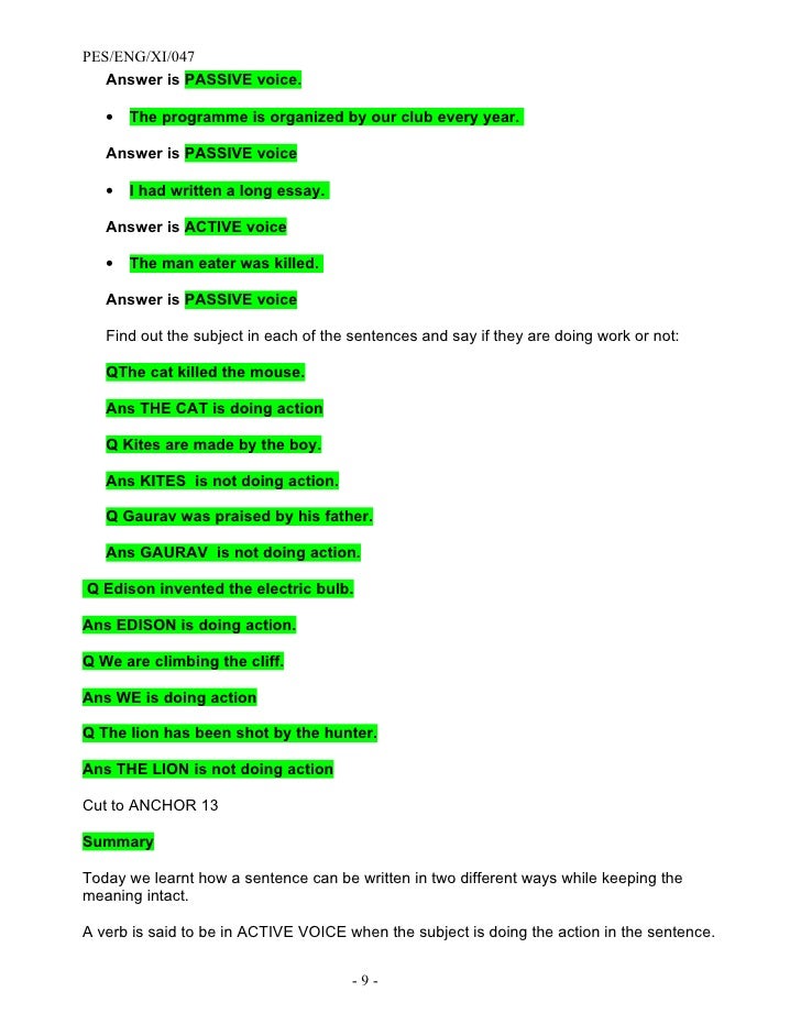 Master thesis passive voice