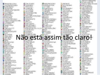 Não está assim tão claro!
 