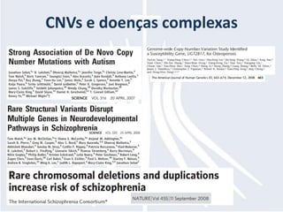 CNVs e doenças complexas
 
