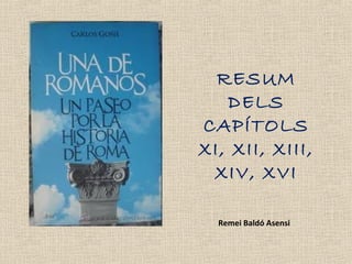 RESUM 
DELS 
CAPÍTOLS 
XI, XII, XIII, 
XIV, XVI 
Remei Baldó Asensi 
 
