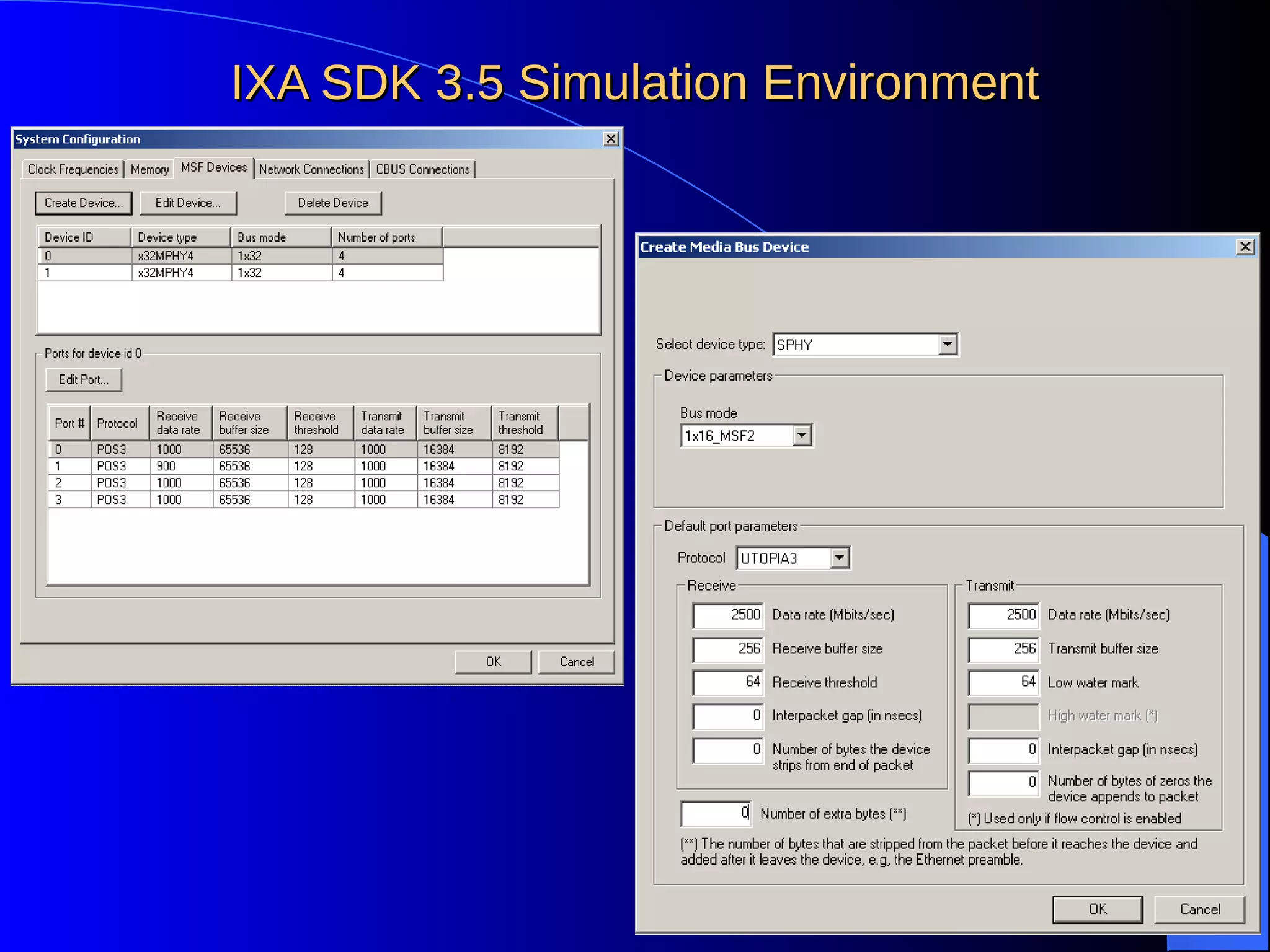 IXA SDK 3.5 Simulation EnvironmentIXA SDK 3.5 Simulation Environment
 