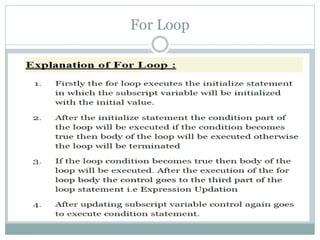 Loops in C | PPTX | Programming Languages | Computing