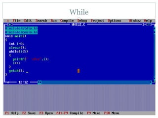 Loops in C | PPTX | Programming Languages | Computing