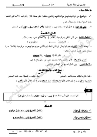 ‫األط‬
‫ُٮ‬ ٰٚ
‫وشتٰح‬ٛ‫ا‬ ‫ٌح‬ٜٛ‫ا‬
ٖ
‫ه‬ ‫ز‬
‫ـــــــــــ‬
( ٝ‫ا‬
٪‫ذـــــــــــــ‬٤ٛ‫ا‬
)
‫(ياس‬
‫ـ‬‫ـ‬‫ـ‬‫ـ‬‫ـ‬‫ـ‬‫ـ‬‫ـ‬‫ـ‬‫ـ‬‫ـ‬‫ـ‬
‫سلي‬ ‫ر‬
‫ـ‬‫ـ‬‫ـ‬‫ـ‬‫ـ‬‫ـ‬‫ـ‬‫ـ‬‫ـ‬‫ـ‬‫ـ‬‫ـ‬‫ـ‬‫ـ‬‫ـ‬‫ـ‬‫ـ‬‫ـ‬‫ـ‬‫ـ‬‫ـ‬‫ـ‬‫ـ‬‫ـ‬‫ـ‬‫ـ‬‫ـ‬
)‫م‬
53661534253
-
53553477563
35
: ‫مهم‬‫مالحظات‬
ٔ
-
,‫ايتأخري‬ِٜٚ‫ايتكس‬‫ح‬ٝ‫س‬َٔ‫اـرب‬ٚ‫املبتسأ‬٢ً‫ع‬‫ٓطبل‬ٜ‫َا‬
‫زپ‬ٛ‫حأل‬ ِ‫ٳز‬ ‫ألنيزخ‬ ‫أل‬ ‫ًأهٌحطيزخ‬ ‫ٻزخڅ‬ ‫ؿڄڀش‬ َ‫ڀ‬٫ ‫زٶ‬٤‫ّن‬
.َ‫ًهز‬ ‫ڃزظيأ‬ ‫ڃن‬ ‫ڃټٌنش‬ ‫حٓڄْش‬ ‫ؿڄڀش‬
2
-
٠‫س‬٥‫ظا‬ٕ‫نا‬ٞ‫تأت‬
‫رْن‬ ‫ض‬٬‫ًٷ‬ ‫اًح‬ ‫ٿيخ‬ ‫ڄپ‬٫ ‫ًال‬
‫ا‬ٟ
ْ‫ـز‬٬‫حٿظ‬
‫ش‬
‫روجة‬ٛ‫ا‬ ٚ‫ُو‬٩
:ٌ‫َج‬.
‫ڃخ‬
ٕ‫نا‬
‫حٿٔڄخء‬ ‫أؿڄپ‬
.
‫ح‬ٟ‫را‬ٛ‫ا‬ ٙ‫األُوا‬ *
:
ِ‫ى‬
ِ‫حٿظ‬
ِ‫طټظٴ‬
‫ي‬٫ٌ‫رڄَٳ‬
‫خ‬
‫طلظخؽ‬ ‫ًال‬ ، ) ‫پ‬٫‫حٿٴخ‬ (
‫ٿِ٘ء‬
: ‫ڃؼپ‬ . ‫يه‬٬‫ر‬
-
‫ٷخځ‬
ُ
‫ذ‬٠‫ذ‬ٟ
٩ٌ‫ڃَٳ‬ ‫پ‬٫‫ٳخ‬
-
( ‫خٽ‬٬‫حألٳ‬ ‫ًىٌه‬
١‫ٗا‬
( ‫طخڃش‬ َ‫طؤط‬ ‫أڅ‬ ‫ّڄټن‬ ‫ًأهٌحطيخ‬ )
ُ‫أ‬
ِ‫طټظٴ‬
‫ر‬
‫يخ‬٫ٌ‫ڄَٳ‬
‫َد‬٬ًّ
‫يخ‬٫ٌ‫ڃَٳ‬
‫ًال‬ ، )ً
‫ال‬٫‫(ٳخ‬
: ‫ڃؼخٽ‬ . َ‫ن‬٬‫حٿڄ‬ ‫تطڄخځ‬ َ‫ٿوز‬ ‫طلظخؽ‬
-
‫اًح‬ ‫حهلل‬ َ‫حًٻ‬
‫غٰد‬ٟ‫أ‬
‫ًاًح‬ ،
‫أطثذد‬
.
-
(
٬‫غ‬ٟ‫أ‬
/
‫أطثخ‬
َ‫ڃزن‬ َْ‫ڄ‬ٟ ‫ًحٿظخء‬ ،ٝ‫ڃخ‬ ‫پ‬٬‫ٳ‬ )
ِ‫ٳ‬
‫پ‬٫‫ٳخ‬ ٪‫ٍٳ‬ ‫ڃلپ‬
.
-
ّ‫ِش‬ٛ‫ا‬ ‫الدق‬
:
‫حٓطْظْن‬ ‫حٿـڄڀظْن‬ ِ‫ٳ‬ ‫زق‬ٛ‫أ‬ ‫پ‬٬‫حٿٴ‬ ‫رْن‬
.
(
‫أقبض‬
,‫ايٓاؽ‬
‫أقبض‬ٚ
.‫هلل‬‫املًو‬
)
-
‫طخځ‬ ‫پ‬٬‫ٳ‬
‫ًحٿټالځ‬
ٚ‫نخٷ‬ ‫يه‬٬‫ر‬
َ‫ن‬٬‫حٿڄ‬
.
َ‫ن‬٬‫حٿڄ‬ ‫طخڃش‬ ‫يه‬٬‫ر‬ ‫ًحٿـڄڀش‬ ٚ‫نخٷ‬ ‫پ‬٬‫ٳ‬
.
(
‫اط‬٤ٛ‫ا‬
:
ُ
ٚ‫اه‬
‫ٷزڀيخ‬ ‫پ‬٬‫حٿٴ‬ ‫ألڅ‬ ٩ٌ‫ڃَٳ‬
ٝ‫ذا‬
()
ٖٜ٠ٛ‫ا‬
:
‫أطثخ‬ ٞ‫اع‬
‫ٷزڀيخ‬ ‫پ‬٬‫حٿٴ‬ ‫ألڅ‬ ٩ٌ‫ڃَٳ‬
‫آض‬٣
)
( ‫يح‬٫ ‫طخڃش‬ َ‫طؤط‬ ‫ٻخڅ‬ ‫أهٌحص‬ ‫ٻپ‬
‫ؼ‬ٝ‫ي‬
–
‫َا‬
٧‫ؾت‬
–
‫َا‬
ٍ‫ظا‬
( ٩ٍ‫خ‬٠‫ًحٿڄ‬
ٍ‫عا‬ٜ
)
**
ٔ
-
٤‫اإلْا‬‫يف‬٤‫املا‬ٍ‫َاظا‬
.
)‫آض‬٣ ٚ‫ِو‬ٛ‫ا‬ (
٤‫املا‬
:
ٙ‫اصا‬ٟ ٞ‫اع‬
‫م‬٪ُ‫ش‬ٟ
2
-
٤‫اإلْا‬َٔ٤‫املا‬ٍ‫َاظا‬
.
‫ا‬ (
)‫آض‬٣ ٚ‫ِو‬ٛ
٤‫املا‬
:
ٚ‫ُاه‬
‫م‬٪ُ‫ش‬ٟ
‫انتبه‬
‫ﻲ‬‫ﻣ‬‫ﯾ‬‫ﻠ‬‫ﻌ‬‫ﺗ‬‫ﻟ‬‫ا‬ ‫ت‬‫ﺳ‬‫ﺎ‬‫ﻓ‬ ‫ﻰ‬‫ﺟ‬‫ﯾ‬‫ا‬ ‫ﻊ‬‫ﻗ‬‫و‬‫ﻣ‬
 