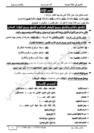 ‫األط‬
‫ُٮ‬ ٰٚ
‫وشتٰح‬ٛ‫ا‬ ‫ٌح‬ٜٛ‫ا‬
ٖ
‫ه‬ ‫ز‬
‫ـــــــــــ‬
( ٝ‫ا‬
٪‫ذـــــــــــــ‬٤ٛ‫ا‬
)
‫(ياس‬
‫ـ‬‫ـ‬‫ـ‬‫ـ‬‫ـ‬‫ـ‬‫ـ‬‫ـ‬‫ـ‬‫ـ‬‫ـ‬‫ـ‬
‫سلي‬ ‫ر‬
‫ـ‬‫ـ‬‫ـ‬‫ـ‬‫ـ‬‫ـ‬‫ـ‬‫ـ‬‫ـ‬‫ـ‬‫ـ‬‫ـ‬‫ـ‬‫ـ‬‫ـ‬‫ـ‬‫ـ‬‫ـ‬‫ـ‬‫ـ‬‫ـ‬‫ـ‬‫ـ‬‫ـ‬‫ـ‬‫ـ‬‫ـ‬
)‫م‬
53661534253
-
53553477563
6
)‫اآللـة‬ ‫(اصه‬
‫ا‬٨‫ت‬ ٞ‫ٯر‬ ‫رٮ‬ٛ‫ا‬ ‫ح‬ٛ‫اٱ‬ ‫ٮ‬ٜ‫ه‬ ٙ‫ٯذ‬ ْ‫شر‬ٟ ٞ‫اع‬
: ٦٣‫صا‬٩‫أ‬ .ٚ‫ِو‬ٛ‫ا‬
(ٌ‫ِع‬‫ؿ‬ٔ
َ
ٙ‫ٌض‬ٟ
(١ًَ‫ع‬ِ‫ؿ‬ٔ
َ )
‫غح‬٤ٟ٘
( ٍ‫َا‬‫ع‬ِ‫ؿ‬ٔ
َ )
‫شاس‬٤ٟ
( ١‫ٖاي‬
‫ع‬َ‫ؾ‬ )
‫ح‬ٛ‫ًغا‬
(١ًٔ‫ع‬‫َا‬
‫ؾ‬ )
‫عآٰح‬
(ٍٛ‫َاع‬‫ؾ‬)
‫ب‬٪‫داع‬
)
.)١‫جا‬٤ُ / ‫ػ‬٪ٗ‫شا‬ / ‫(ُأط‬ ٚ‫ص‬ٟ : ٦ٛ ٚ‫ُو‬ ‫ال‬ ً
‫ا‬‫ذ‬ٟ‫جا‬ ‫ح‬ٛ‫اٱ‬ ٞ‫اع‬ ١٪٘‫ٯ‬ ‫ٓذ‬٩
‫ا‬ ‫املؤىح‬ ‫جبنع‬ ‫امللخق‬ ‫و‬ ‫الضامل‬ ‫املذكز‬ ‫جبنع‬ ‫وامللخق‬ ‫باملجيى‬ ‫(امللخق‬
)‫لضامل‬
٢ٓ‫املج‬
.٤‫ا‬ٝ‫باي‬‫جيط‬ٚ‫ٓكب‬ٜٚ‫با٭يـ‬‫طؾع‬ٜ.ْٕٛٚ٤‫ا‬ٜٚ‫أ‬ْٕٛٚ‫أيـ‬٠‫از‬ٜ‫بع‬‫اثٓتني‬ٚ‫أ‬‫اثٓني‬٢ً‫ع‬ٍ‫ز‬‫َا‬
٦‫ئهشات‬ ٬ُ ٬‫ص‬٠ٛ‫تا‬ ْ‫ذ‬ٜ‫ٯ‬
:
)ٕ‫اثٓتا‬ٕٚ‫(اثٓا‬
٩ ، ‫ؽ‬٩‫شش‬ ‫تال‬
)‫نًتا‬ٚ٬‫(ن‬
.‫ٰش‬٠‫ػ‬ ‫ا‬٠٨‫ت‬ ٚ‫ٯرظ‬ ١‫أ‬ ‫تششؽ‬
‫ؾ‬
( ‫ض‬ٛ‫املكك‬ِ‫غ‬٫‫ا‬‫إعطاب‬ٕ‫عطبا‬ٜ ‫نُري‬‫بُٗا‬ٌ‫تك‬ٜ‫مل‬‫إشا‬
)٠‫املكسض‬‫َات‬٬‫بايع‬
-
٬‫ن‬
( . ‫جذ‬ٟ ٢ٰ‫ث‬ٛ‫ـا‬ٛ‫ا‬
٬‫ن‬
)‫ٔذسج‬٠ٛ‫ا‬ ‫ح‬٠‫ؼ‬ٛ‫تا‬ ‫م‬٪ُ‫ش‬ٟ ‫ثرذأ‬ٟ :
-
١‫ثا‬ٛ‫ـا‬ٛ‫ا‬
‫ُٖا‬٬‫ن‬
( . ١‫جذا‬ٟ
٬‫ن‬
)َٛ‫تاأل‬ ‫م‬٪ُ‫ش‬ٟ ٫٪٤‫و‬ٟ ‫ٰٗذ‬٪‫ذ‬ :
-
١‫ثا‬ٛ‫ـا‬ٛ‫ا‬
‫ُٖا‬٬‫ن‬
( . ‫جذ‬ٟ
٬‫ن‬
ٟ ١‫شا‬ ‫ثرذأ‬ٟ :
)َٛ‫تاأل‬ ‫م‬٪ُ‫ش‬
‫ايػامل‬‫املصنط‬‫مجع‬
‫ًنٌڅ‬ ‫ّخء‬ ً‫أ‬ ‫ًنٌڅ‬ ً‫ًح‬ ‫رِّخىس‬ ‫حػنْن‬ ‫ڃن‬ َ‫أٻؼ‬ َ‫ڀ‬٫ ‫ىٽ‬ ‫ڃخ‬
.
.٤‫ا‬ٝ‫باي‬‫جيط‬ٚ‫ٓكب‬ٜٚٚ‫ا‬ٛ‫باي‬‫طؾع‬ٜ
ٞٛ‫غا‬ٛ‫ا‬ ‫زٗش‬٠ٛ‫ا‬ ‫ن‬٠‫تج‬ ْ‫ذ‬ٜ‫ٯ‬٩
‫ز‬ٛ‫ايعك‬‫أيؿاظ‬/ٕٛ‫عامل‬/ٕٛٓ‫غ‬/ًٕٖٛ‫أ‬/ٕٛٓ‫ب‬(
(
20:90
)
ُ
‫أ‬ /
ِٚ
ُ
‫ي‬
)ٕٛ‫أضن‬/ٚٚ‫ش‬/ٛ
‫ايػامل‬‫ْح‬٪‫امل‬‫مجع‬
َ‫ڀ‬٫ ‫ىٽ‬ ‫ڃخ‬
.‫رخٿټَٔس‬ َ‫ًّـ‬ ‫ذ‬ٜ‫ًّن‬ ‫ڄش‬٠‫رخٿ‬ ٪‫َّٳ‬.‫ًطخء‬ ‫أٿٲ‬ ‫رِّخىس‬ ٪‫ؿڄ‬
‫ايػامل‬‫ْح‬٪‫امل‬‫ظُع‬‫ًشل‬ٜٚ
‫ت‬٫ٚ‫أ‬(
‫خكزخص‬ٛ َ‫ن‬٬‫رڄ‬
-
‫عطؾات‬
-
)‫أشضعات‬
) ‫األمساء‬ ً‫م‬ ‫املبيى‬ (
1
-
٠‫اإلؾاض‬٤‫أمسا‬
ٙ‫ٖص‬‫ـ‬‫(ٖصا‬
-
٤٫٪ٖ
–
‫شيو‬
–
‫تًو‬
–
.٢ٓ‫املج‬‫عسا‬‫َا‬ )....‫و‬٦‫ي‬ٚ‫أ‬
2
-
ٍٛ‫ق‬ٛ‫امل‬٤‫ا٭مسا‬
ٟ‫(ايص‬
-
‫اييت‬
-
ٜٔ‫ايص‬
-
ٞ‫ت‬٬‫اي‬
–
‫َا‬
–
.٢ٓ‫املج‬‫عسا‬‫َا‬ ).....َٔ
3
-
‫ط‬٥‫ايهُا‬
ٔ‫(م‬
–
ِ‫أْت‬
–
)......ِٖ
4
-
ّ‫غتؿٗا‬٫‫ا‬٤‫أمسا‬
)......‫ـ‬ٝ‫ن‬‫ـ‬٢‫َت‬‫ـ‬ٜٔ‫(أ‬
5
-
‫ف‬ٚ‫ايعط‬‫بعض‬
ٖ
َِ‫ث‬(
–
١ٖ
َُ‫ث‬
-
َ
ٕ‫اآل‬
–
ُ
‫ص‬َٓ
-
ُ
‫ح‬ٝ‫س‬
–
ِ
‫ؼ‬َ‫أ‬
–
.).....‫ٖٓاى‬
6
-
‫ايؿطط‬٤‫أمسا‬
(
َٔ
)‫ٓذض‬ٜ‫صانط‬ٜ
6
-
)‫(َؿطز‬‫يًذٓؼ‬١ٝ‫ايٓاؾ‬٫ِ‫اغ‬
٫(
‫سل‬
.)‫ع‬ٝ‫ه‬ٜ
7
-
٠‫ز‬ٛ‫املكك‬٠‫ايٓهط‬٣‫املٓاز‬
‫ا‬ٜ(
ًُٕٛ‫َع‬
)‫ْا‬٤‫أبٓا‬‫ا‬ٛ‫ضب‬;
8
-
‫املؿطز‬ًِ‫ايع‬٣‫املٓاز‬
‫ا‬ٜ(
ُ
‫ني‬ٓ‫س‬
.)ًٞ‫ع‬‫َع‬ٞ‫ابك‬,
‫ﻲ‬‫ﻣ‬‫ﯾ‬‫ﻠ‬‫ﻌ‬‫ﺗ‬‫ﻟ‬‫ا‬ ‫ت‬‫ﺳ‬‫ﺎ‬‫ﻓ‬ ‫ﻰ‬‫ﺟ‬‫ﯾ‬‫ا‬ ‫ﻊ‬‫ﻗ‬‫و‬‫ﻣ‬
 