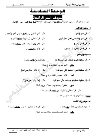 ‫األط‬
‫ُٮ‬ ٰٚ
‫وشتٰح‬ٛ‫ا‬ ‫ٌح‬ٜٛ‫ا‬
ٖ
‫ه‬ ‫ز‬
‫ـــــــــــ‬
( ٝ‫ا‬
٪‫ذـــــــــــــ‬٤ٛ‫ا‬
)
‫(ياس‬
‫ـ‬‫ـ‬‫ـ‬‫ـ‬‫ـ‬‫ـ‬‫ـ‬‫ـ‬‫ـ‬‫ـ‬‫ـ‬‫ـ‬
‫سلي‬ ‫ر‬
‫ـ‬‫ـ‬‫ـ‬‫ـ‬‫ـ‬‫ـ‬‫ـ‬‫ـ‬‫ـ‬‫ـ‬‫ـ‬‫ـ‬‫ـ‬‫ـ‬‫ـ‬‫ـ‬‫ـ‬‫ـ‬‫ـ‬‫ـ‬‫ـ‬‫ـ‬‫ـ‬‫ـ‬‫ـ‬‫ـ‬‫ـ‬
)‫م‬
53661534253
-
53553477563
68
‫الزائدة‬ ‫الجر‬ ‫حروف‬
-
‫أڅ‬ ‫ّڄټن‬ ‫كًَٱ‬
‫ن‬
‫نيخ‬٫ ِ‫ٔظٰن‬
ِ‫ًطؤط‬
‫س‬ٝ‫ن‬ٛ‫يت‬;
َ‫ن‬٬‫حٿڄ‬
‫يىخ‬٬‫ر‬ ‫ڃخ‬ َ‫ًطـ‬
‫ؾكط‬ّ‫ا‬‫يؿع‬
٤‫(ايبا‬
-
َٔ
-
. )‫ايهاف‬
‫أ‬
–
:٤‫ايبا‬٠‫از‬ٜ‫ظ‬‫انع‬َٛ
ٔ
-
)‫ٰظ‬ٛ( ‫خثش‬ ‫ُٮ‬
‫ڃؼپ‬
‫حٿظٴٌٵ‬ ْْ‫ٿ‬ :
ٌٝ‫مبطتخ‬
-
َ‫حٿل‬ ْْ‫ٿ‬
‫د‬ٜ‫بػد‬
.
ٕ
-
)‫ا‬ٟ( ‫خثش‬ ‫ُٮ‬
‫ٰظ‬ٛ ٚ٠‫ه‬ ٚ٠‫ذو‬ ‫رٮ‬ٛ‫ا‬
‫ڃؼپ‬
:
‫ٍرٺ‬ ‫(ًڃخ‬ :َ‫خٿ‬٬‫ط‬ ‫ٷٌٿو‬
ّ‫بظال‬
.)‫زْي‬٬‫ٿڀ‬
ٖ
-
)٬ِٗ( ٚ‫ُاه‬ ‫ُٮ‬
‫ڃؼپ‬
َ‫ٻٴ‬ :
‫باهلل‬
‫ٗيْيح‬
-
َ‫ٻٴ‬
‫بعكًو‬
. ً
‫خ‬٫‫ٍحى‬
ٗ
-
ِ
‫و‬ُ‫(أ‬ ٚ‫ُاه‬ ‫ُٮ‬
‫روجة‬ٛ‫ا‬ ‫ُٮ‬ )ٚ
‫ڃؼپ‬
:
‫(أٻَځ‬
‫باجملتٗد‬
. )
‫ب‬
–
َٔ٠‫از‬ٜ‫ظ‬‫انع‬َٛ
:ٔ
ٔ
-
‫ِٮ‬٣ ‫ا‬٨ٔ‫عث‬ ‫ئرا‬
٩
‫٘شج‬٣ ٞ‫اع‬ ٬ٜ‫ه‬ ‫د‬ٜ‫دخ‬
:
‫(ڃخ‬ :‫ڃؼپ‬
‫طايب‬ َٔ
.)‫ٯخثذ‬
‫طايب‬
ٓ‫ح‬ :
‫ڃلال‬ ٩ٌ‫ڃَٳ‬ ‫خ‬٨‫ٿٴ‬ ًٍَ‫ڃـ‬ ‫ڂ‬
.
ٕ
-
٩ ‫ٮ‬٨٣ ‫ا‬٨ٔ‫عث‬ ‫ئرا‬
‫٘شج‬٣ ٞ‫اع‬ ٬ٜ‫ه‬ ‫د‬ٜ‫دخ‬
:
‫ڃؼپ‬
‫ڃنټڂ‬ َ‫َه‬
‫ؤ‬‫ّظ‬ ‫(ال‬ :
َ‫أ‬ َٔ
‫حد‬
. )
‫أ‬
‫حد‬
:
‫پ‬٫‫ٳخ‬
.‫ڃلال‬ ٩ٌ‫ڃَٳ‬ ‫خ‬٨‫ٿٴ‬ ًٍَ‫ڃـ‬
ٖ
-
‫ا‬٨ٔ‫عث‬ ‫ئرا‬
ٝ‫ا‬٨ِ‫اعر‬
‫٘شج‬٣ ٞ‫اع‬ ٬ٜ‫ه‬ ‫د‬ٜ‫دخ‬٩
:
‫ڃؼپ‬
‫َّض‬
‫أ‬ٍ ‫(ىپ‬ :
ًٌ‫خ‬ َٔ
.‫)؟‬
ًٌ‫خ‬
‫خ‬٨‫ٿٴ‬ ًٍَ‫ڃـ‬ ‫ڃلال‬ ‫ٌد‬ٜ‫ڃن‬ ‫رو‬ ‫ٌٽ‬٬‫ڃٴ‬ :
‫ڃؼپ‬
:
َ‫خٿ‬٬‫ط‬ ‫ٷٌٿو‬
:
‫ٿنخ‬ ‫"ٳيپ‬
٤‫غفعا‬ َٔ
‫ٿنخ"؟‬ ‫ٌح‬٬‫ٳْ٘ٴ‬
٤‫غفعا‬
ًٍَ‫ڃـ‬ ‫ڃلال‬ ٩ٌ‫ڃَٳ‬ ‫ڃزظيأ‬ :
‫خ‬٨‫ٿٴ‬
.
‫دـ‬
-
:‫ايهاف‬٠‫از‬ٜ‫ظ‬‫انع‬َٛ
ٔ
-
‫ح‬٠ٜٗ ‫ُٮ‬ ٍ‫٘ا‬ٛ‫ا‬ ‫ذضاد‬
(
ٌ‫َج‬
)
٢‫ٳٸ‬
:
‫ڃؼپ‬
:
:َ‫خٿ‬٬‫ط‬ ‫ٷٌٿو‬ ِ‫ٳ‬
ْْ‫ٿ‬ "
ً٘‫نُج‬
ُ
‫ء‬ِٗ
"
ً٘‫َج‬
:
.‫خ‬٨‫ٿٴ‬ ًٍَ‫ڃـ‬ ‫ڃلال‬ ‫ٌد‬ٜ‫ڃن‬ ْْ‫ٿ‬ َ‫هز‬
‫ﻲ‬‫ﻣ‬‫ﯾ‬‫ﻠ‬‫ﻌ‬‫ﺗ‬‫ﻟ‬‫ا‬ ‫ت‬‫ﺳ‬‫ﺎ‬‫ﻓ‬ ‫ﻰ‬‫ﺟ‬‫ﯾ‬‫ا‬ ‫ﻊ‬‫ﻗ‬‫و‬‫ﻣ‬
 