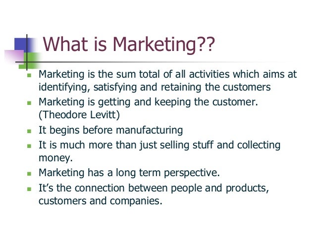 key concepts of marketing