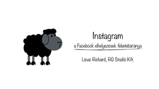 Instagram
a Facebook elhelyezések feketebáránya
Lévai Richárd, RG Stúdió Kft.
 