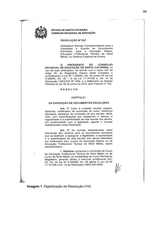 99
Imagem 1. Digitalização da Resolução nº42.
 