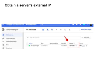 Obtain a server’s external IP
 