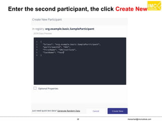 thanachart@imcinstitute.com38
Enter the second participant, the click Create New
 