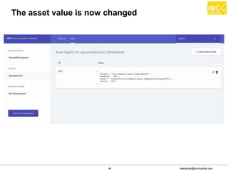 thanachart@imcinstitute.com46
The asset value is now changed
 