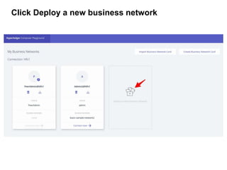 Click Deploy a new business network
 