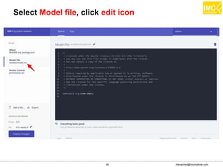 thanachart@imcinstitute.com56
Select Model file, click edit icon
 
