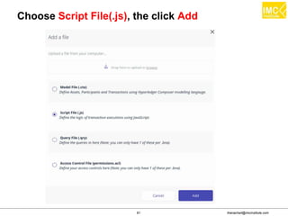 thanachart@imcinstitute.com61
Choose Script File(.js), the click Add
 