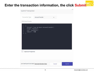 thanachart@imcinstitute.com74
Enter the transaction information, the click Submit
 