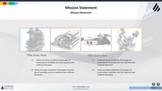 w w w . D o m a i n . c o m Page 27
www.MainSlide.com
© All Rights Reserved.
Confidential
Mission Statement
Mission Statement
Title Goes Here
 There are many variations of passages of
Lorem Ipsum available, but the majority have
suffered alteration
 There are many variations of passages of Lorem
Ipsum available, but the majority have suffered
alteration
Title Goes Here
 There are many variations of passages of
Lorem Ipsum available, but the majority have
suffered alteration
 There are many variations of passages of
Lorem Ipsum available, but the majority have
suffered alteration
 