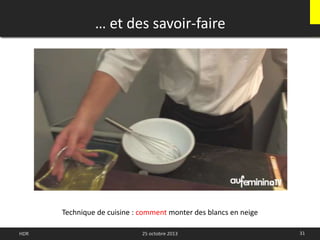 … et des savoir-faire
HDR 31
Technique de cuisine : comment monter des blancs en neige
25 octobre 2013
 