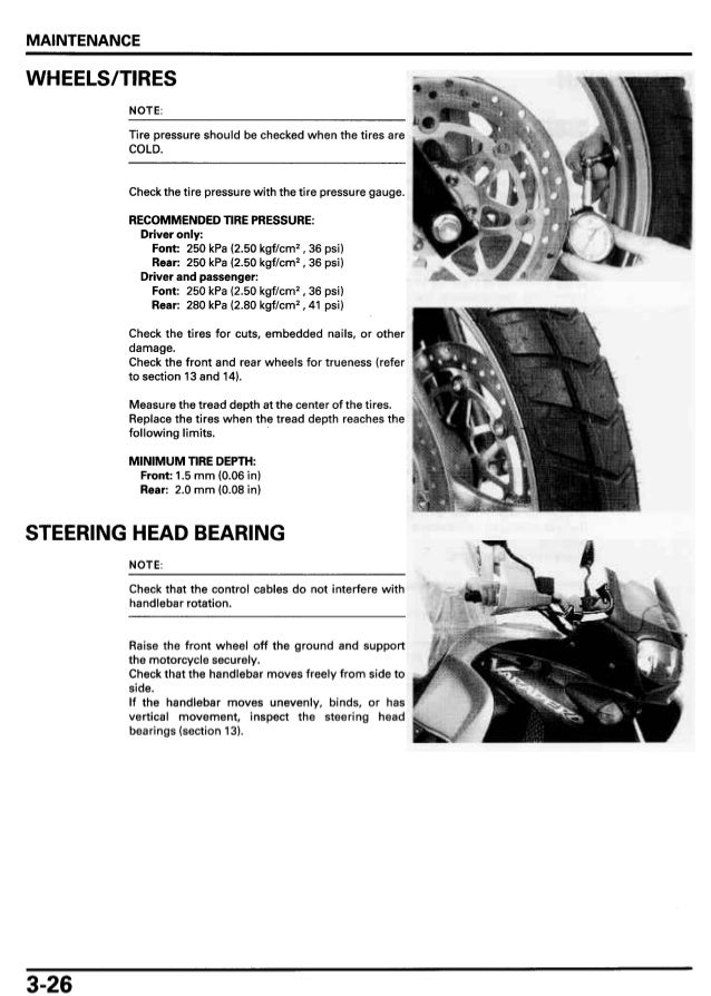 Manual honda varadero