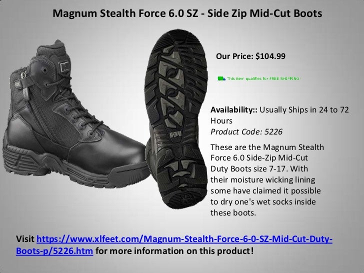 magnum stealth force 6.0 side zip