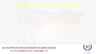 EXPERIÊNCIA DO ESTADO DO PARÁ 
- MDA: Terra Legal entrega títulos para agricultores familiares do Pará 
Com a entrega em Tomé-Açu, 52 agricultores se tornarão proprietários definitivos de sua terra 
Programa Terra Legal Amazônia 
Criado em 2009, coordenado pelo Ministério do Desenvolvimento Agrário e executado em parceria com o Instituto 
Nacional de Colonização e Reforma Agrária (Incra), o Programa Terra Legal Amazônia tem como objetivo regularizar 
áreas e imóveis localizados em terras públicas federais não destinadas na Amazônia Legal. Incluem-se nessa 
classificação aquelas que não sejam consideradas reservas indígenas, unidades de conservação, marinha, locais 
reservados à administração militar e florestas públicas. 
Produtores da agricultura familiar e comunidades locais têm prioridade no atendimento do Terra Legal. Os benefícios 
do programa são diversos, com destaque para a redução do desmatamento e para o aumento da produtividade dos 
agricultores familiares. Ao receber o título de propriedade do terreno, o dono se compromete a cumprir os requisitos 
legais, como a manutenção da área de preservação permanente ou a reflorestar a área desmatada. 
Fonte: Ministério do Desenvolvimento Agrário 
Em 27.3.2014 
 