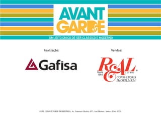 REAL CONSULTORIA IMOBILIÁRIA: Av. Francisco Glicério, 657 - José Menino - Santos - Creci 857-J.
Realização: Vendas:
 