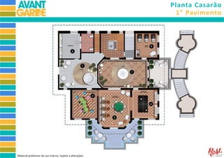 1° Pavimento
Planta Casarão
Material preliminar de uso interno. Sujeito a alterações.
 
