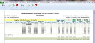 XLMFTracker - Excel based - Advance Mutual Fund Portfolio Tracker | PDF