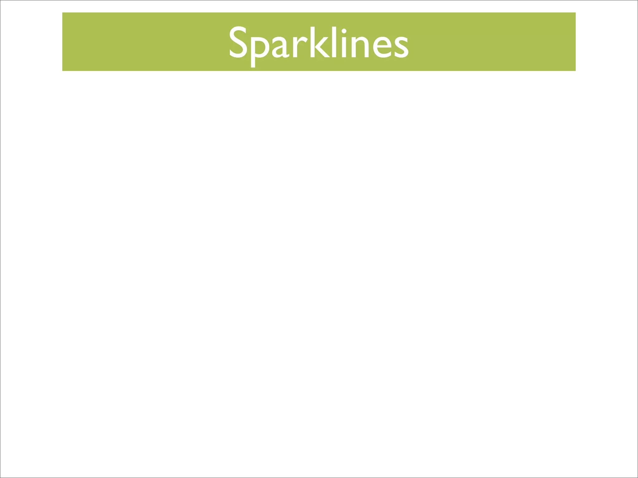 Sparklines

 