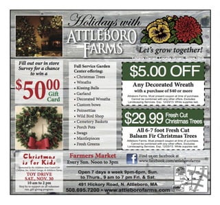 Holiday Specials at Attleboro Farms