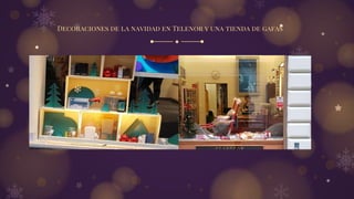 Decoraciones de la navidad en Telenor y una tienda de gafas
 
