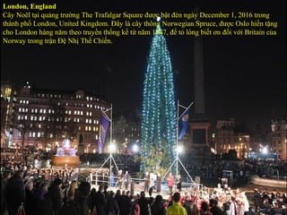 London, England
Cây Noël tại quảng trường The Trafalgar Square được bật đèn ngày December 1, 2016 trong
thành phố London, ...