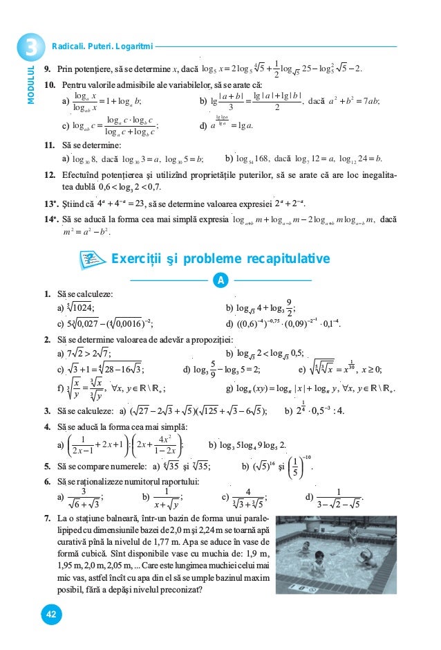 X Matematica In Limba Romana