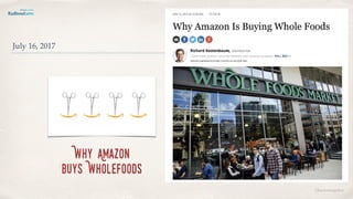 ©lucienengelen
Why Amazon
buys WholeFoods
July 16, 2017
 
