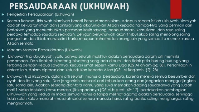 Hadits Tentang Persaudaraan Ukhuwah Gambar Islami