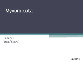 Myxomicota
Fallery S
Yusuf Syarif
X MIIA 6
 